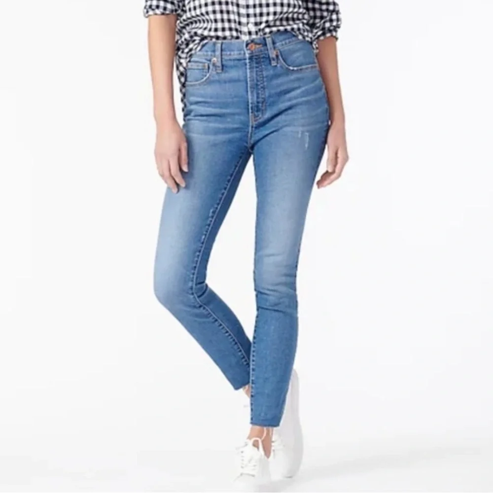 J.Crew Toothpick High Rise Jeans with Raw hem Size 27